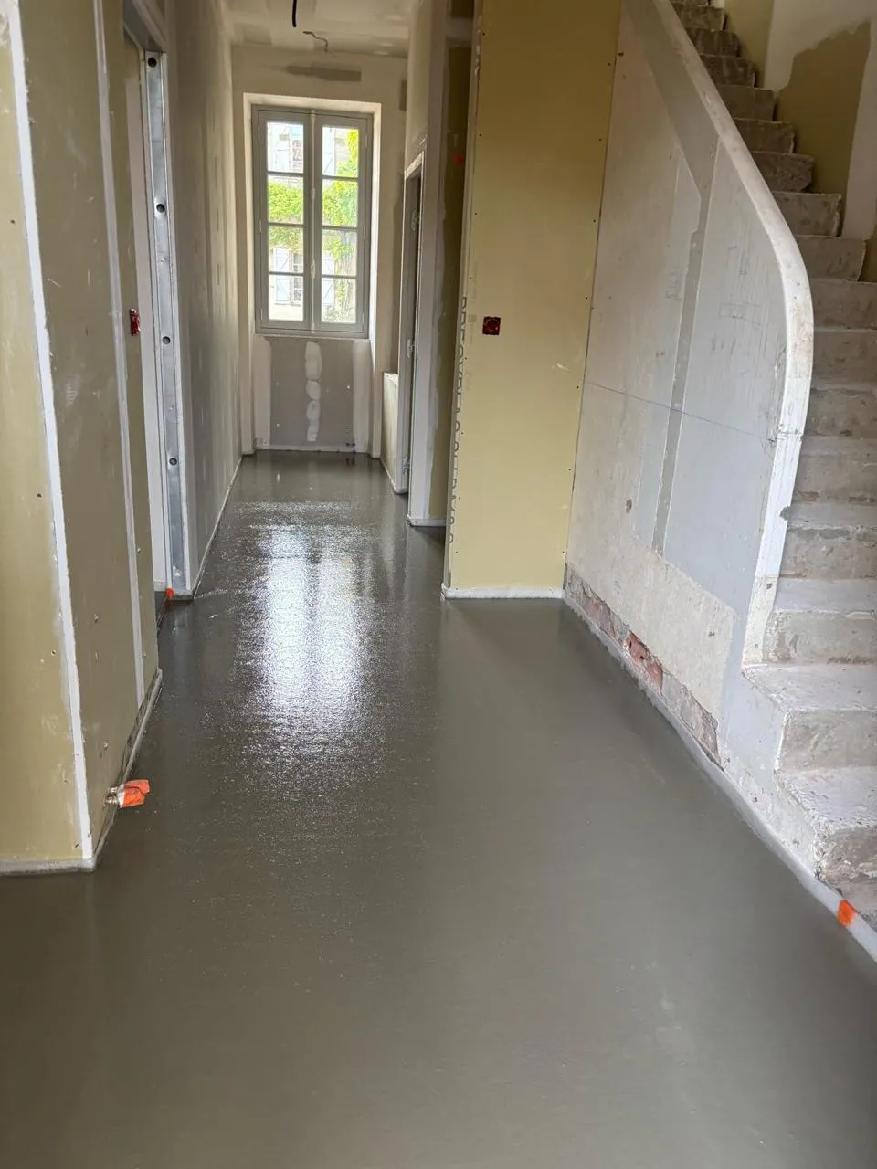 Chantier chape liquide - Ovalpro